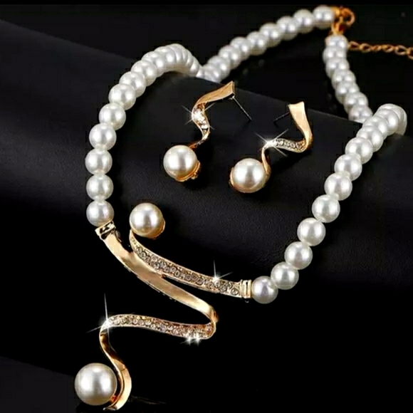 ⚡⚪2-Pc.⚪Zig⚡Zag⚪Pearl⚪Set⚪⚡ - Picture 2 of 6